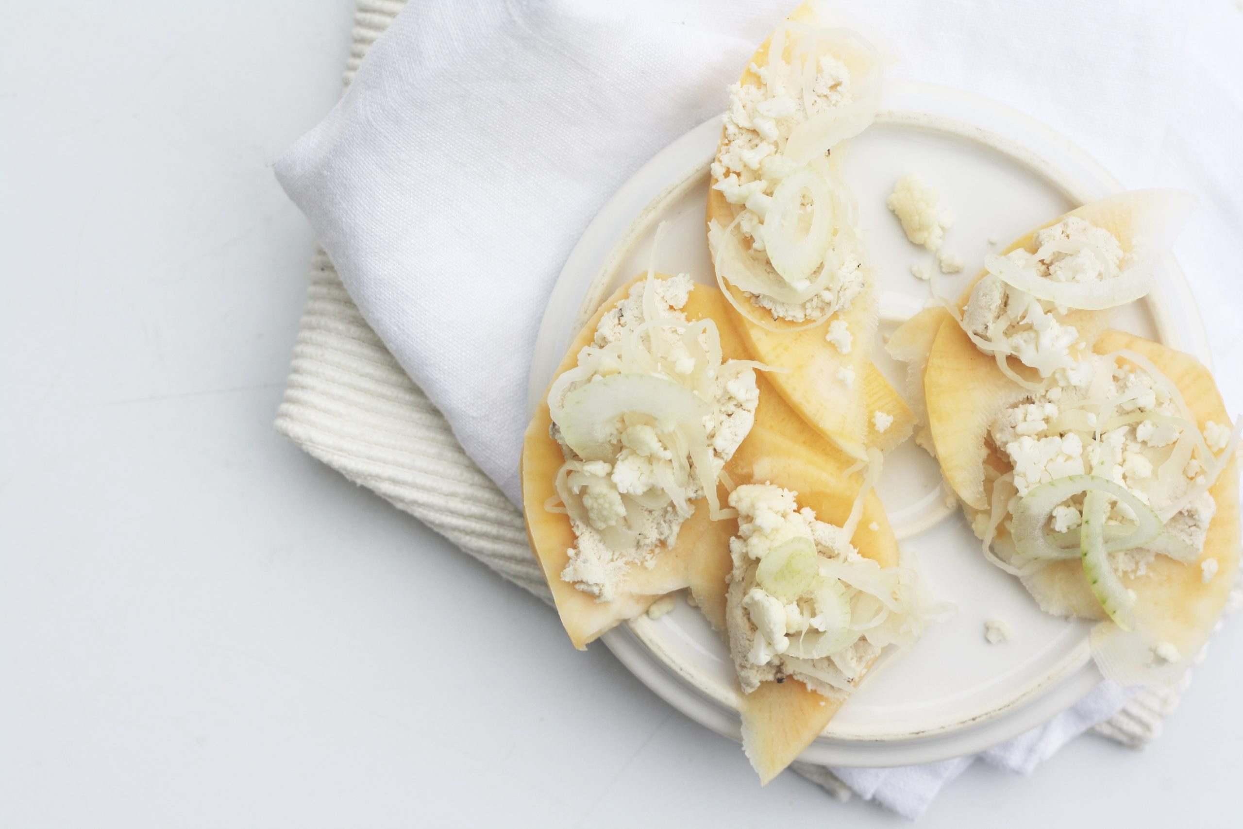 cashew cheese & swede crisps